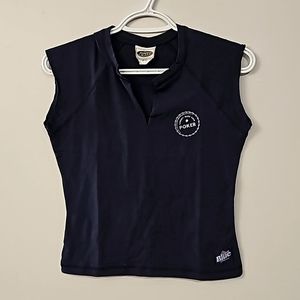 Vtg Labatt Blue poker crop top dark blue ladies small